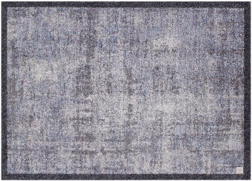 Barbara Becker Fußmatte, Schmutzfangmatte waschbar, Läufer, rutschfest, antibakterielle Türmatte mit Gummirücken, Farbe:Blau-Grau, Größe:40 x 60 cm von Barbara Becker