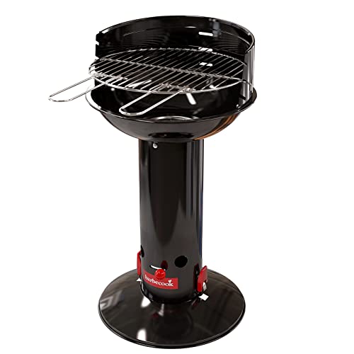 Barbecook Loewy 40 mini grill Holzkohlegrill BBQ mit Windschutz, Grillen für 4 Personen, schwarz, 40x40x75cm von barbecook