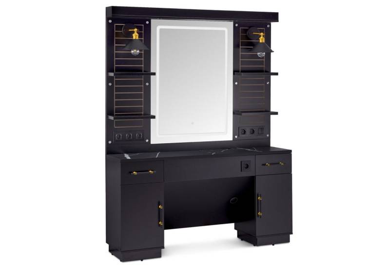 Barberpub Spiegelschrank BarberPub Friseurplatz mit Ablagen & Schubladen, Spiegelschrank 3169 Barberpub Spiegelschrank BarberPub Friseurplatz mit Ablagen & Schubladen, Spiegelschrank 3169 von Barberpub