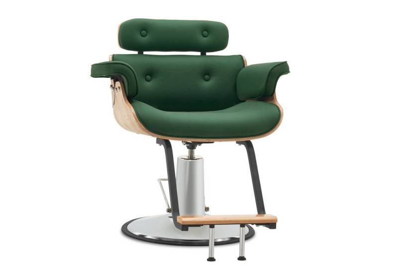 Barberpub Stuhl Barberpub Friseurstuhl Friseursessel Retro Kunstleder 8261, Höhenverstellbar für Herren Damen von Barberpub