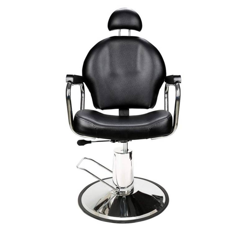 Barberpub Stuhl Barberpub hydraulischer Friseurstuhl Friseursessel 3022BK, Salon SPA Kunstleder Schwarz von Barberpub