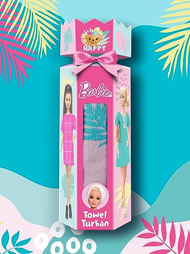 Barbie Haarhandtuch für Kinder, Turban/Handtuch – Geschenk-Set – Mikrofaser – schnelltrocknend von Barbie