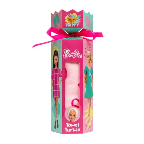 Barbie Haarhandtuch für Kinder, Turban/Handtuch – Geschenk-Set – Mikrofaser – schnelltrocknend von Barbie