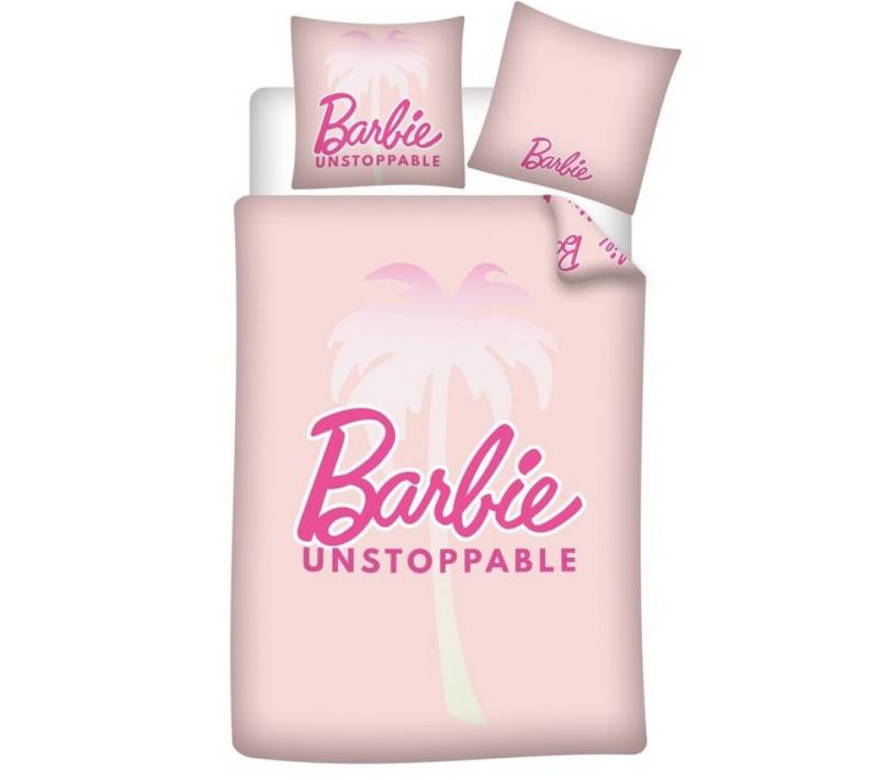 Barbie Wendebettwäsche Barbie and Friends Kinder Mikrofaser Bettwäsche 2tlg Set, 2 teilig, Deckenbezug 135-140x200 cm Kissenbezug 63X63 cm von Barbie