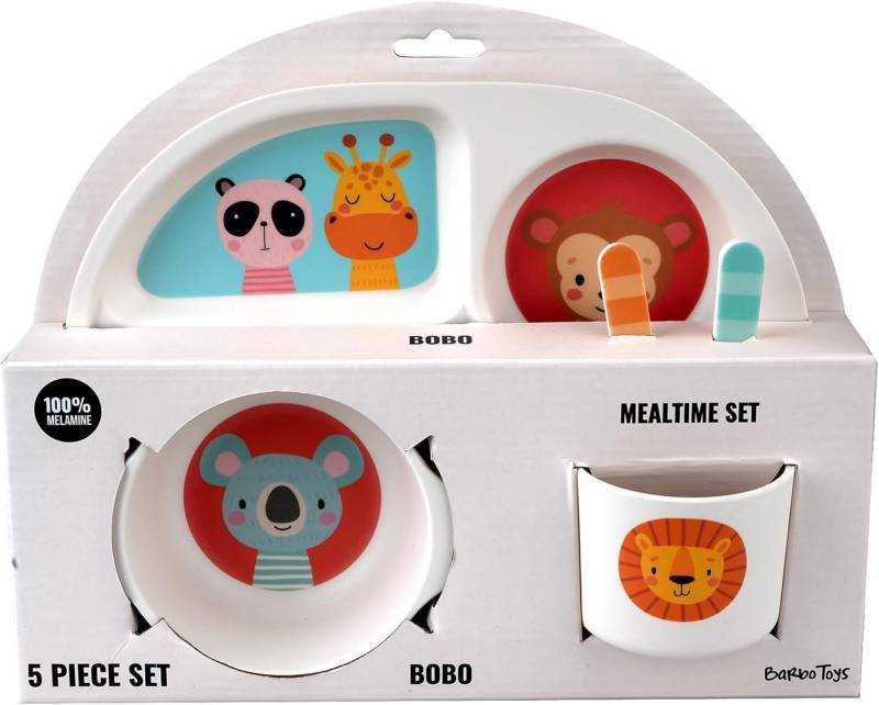 Barbo Toys Geschirr-Set Barbo Toys Kindergeschirr Set - Bobo Tiere 5 Teilig für Baby und Kind Barbo Toys Geschirr-Set Barbo Toys Kindergeschirr Set - Bobo Tiere 5 Teilig für Baby und Kind von Barbo Toys