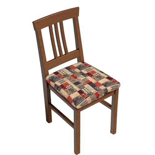 Stuhlsitzbezug, Ethnic Floral Patchwork Stuhlsitzbezüge Stretch Stuhlhussen Schonbezug für Bankett, Küche, Party, Hotel von Barbool