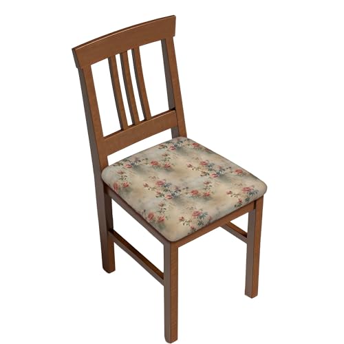 Stuhlsitzbezug, Vintage Grunge Rose Flower Stuhlsitzbezüge Anti-Staub Stuhlsitzschutz für Büro, Wohnzimmer, Küche von Barbool
