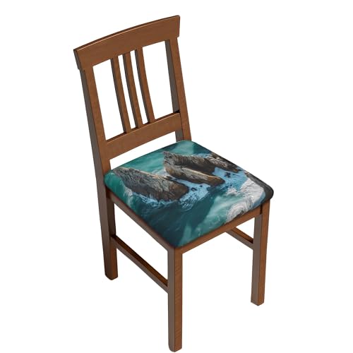 Stuhlsitzbezug 6er Set, Exotic Beach Esszimmerstuhl Sitzkissen Hussen Waschbar Sitzbezüge für Stühle für Büro, Wohnzimmer, Küche von Barbool