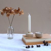 Kerzenhalter Aus Keramik Und Messing - Zwei in Einem von Barbura