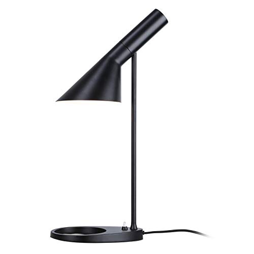 BarcelonaLED Schreibtischlampe, modernes Design, nordisches Metall, Sockel E27 in schwarz, zum Lesen, Studieren, Innenbeleuchtung, Büro, Nachttisch, Wohnzimmer, Schlafzimmer, Arbeitszimmer von B·LED BARCELONA LED