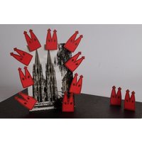 Kölner Dom Dekoklammer - Holz-Dom Rot Zum Basteln Streudeko Deko-Wäscheklammer Deko-Clip Köln Kölsche Dekoraktion Geschenk von BarcodePonyCgn