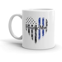 stolze Polizei Mutter Kaffeetasse Dünne Blaue Linie Geschenk von Bardally