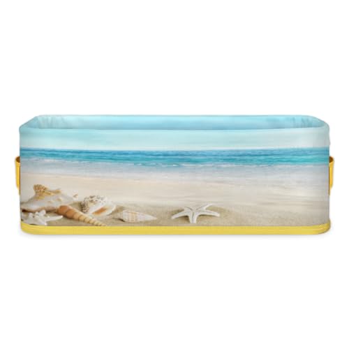 Sea Beach Seestern Badezimmerkörbe zum Organisieren, Sommer-Muschel-Design, faltbare Aufbewahrungskörbe, Toilettenpapierkorb für Toilette, Tank-Top, Stoffaufbewahrung, Organizer für Regale, Schrank Sea Beach Seestern Badezimmerkörbe zum Organisieren, Sommer-Muschel-Design, faltbare Aufbewahrungskörbe, Toilettenpapierkorb für Toilette, Tank-Top, Stoffaufbewahrung, Organizer für Regale, Schrank von Bardic