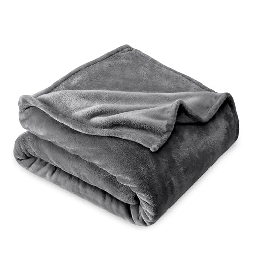 Bare Home Kuscheldecke Flauschig Decke Fleecedecke - Wohndecke Warm Winter Weich, Sofadecke XL, Decke Couch Blanket (230 x 270 cm, Dunkelgrau) von Bare Home