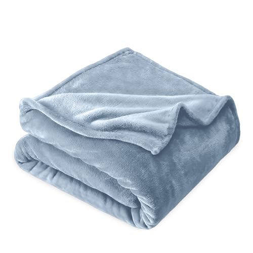 Bare Home Kuscheldecke Flauschig Decke Fleecedecke - Wohndecke Warm Winter Weich, Sofadecke XL, Decke Couch Blanket (230 x 270 cm, Staubiges Blau) von Bare Home