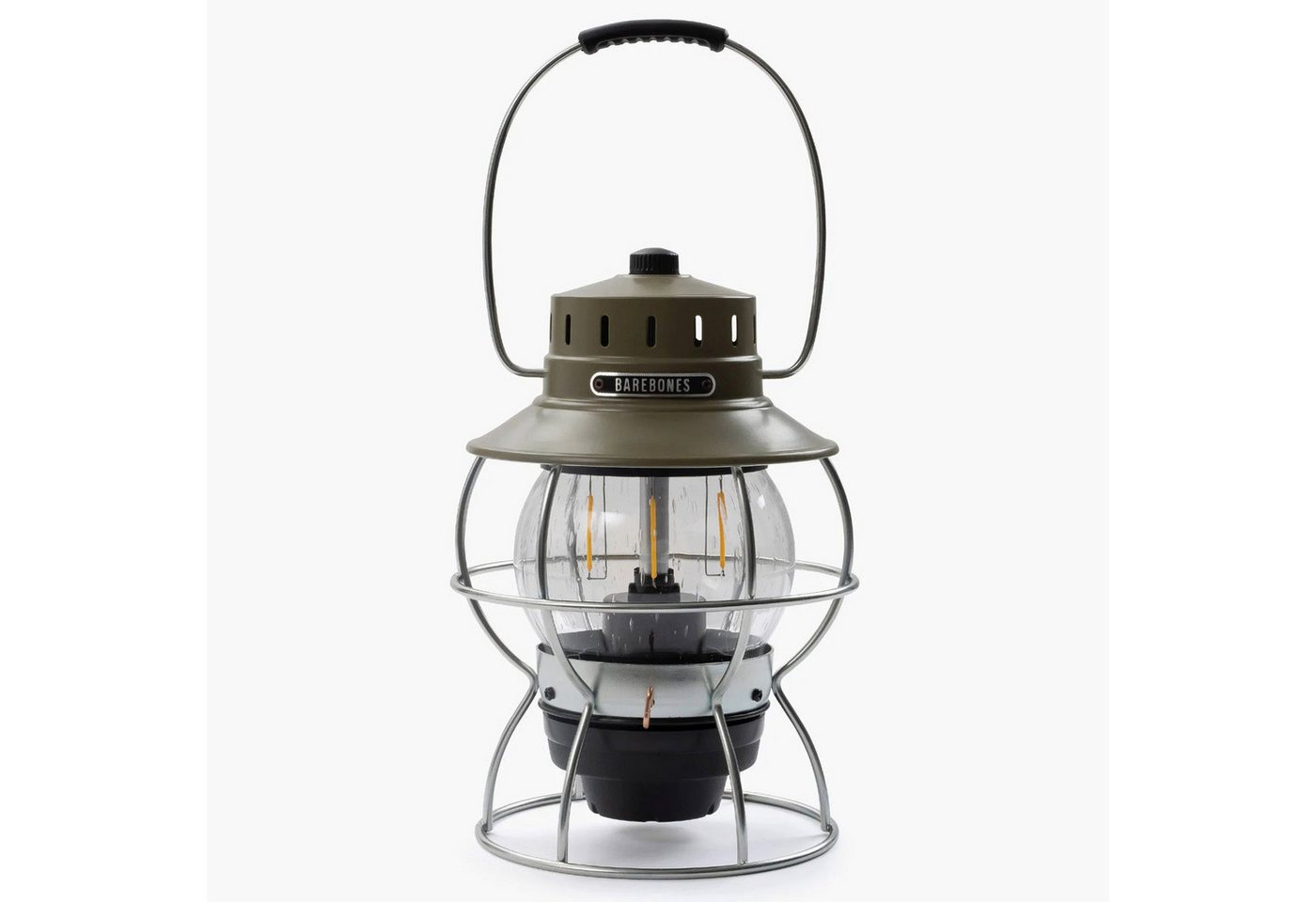 Barebones Laterne Camping Laterne Railroad Retro Lampe Dimmbar, Metall Glas USB Akku LED Barebones Laterne Camping Laterne Railroad Retro Lampe Dimmbar, Metall Glas USB Akku LED von Barebones
