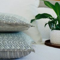 Kissenhülle 2Er Set, Kissen Indisch Bedruckt, Graue Kissen, Alltagskissen, Dekokissen, Uk, Kissenhüllen 16x16 von Barefootonthegrass