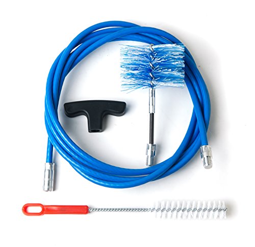 Kit 3 Meter + Bürste Flex 80 mm Kit Reinigung Pelletofen Rohr Ofenrohr mit Curve von BARETTO