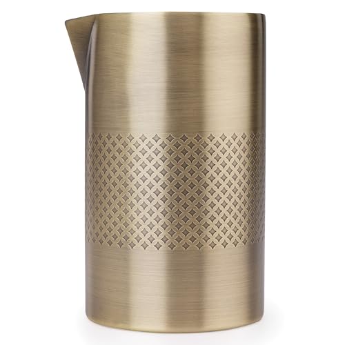 Barfly Doppelwandige Diamant-Gitter-Rührdose, antikes Gold von Barfly