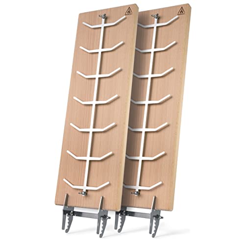 Bargen Flammlachsbretter mit Edelstahl-Halterung - Premium Grillzubehör für Feuerschalen und Kugelgrill (2er Set) von Bargen