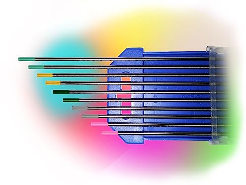 Wolframelektroden set Free Rainbow 3,2 x 175 mm Thorium frei 1 Pck. (10 Stück je 2 Farben) von Baric