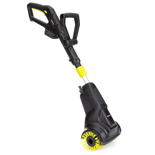 Baricus Akku-Bodenbürste 18V mit Wasseranschluss – Teleskopierbar – Reinigung von Terrasse, Fliesen, Holz- und Betonböden – inkl. Quick-Adapter B-Ware (Inklusive: Akku & Ladegerät) von Baricus