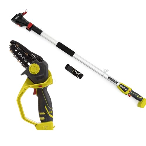 Baricus Akku-Kettensäge 18V inklusive Verlängerung - Version 3.0 - Schwertlänge ca. 156mm - Geringer Rückschlag - Ergonomischer Handgriff - B-WARE (Ohne: Akku & Ladegerät) von Baricus