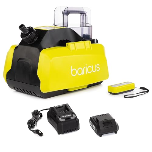 Baricus Schwimmende Pumpe 18V mit Fernbedienung – 5000 L/h Förderleistung – Mobile Wasserpumpe für Garten, Teich, Regentonne, Seen & Flüsse B-Ware (Inklusive: Akku & Ladegerät) von Baricus