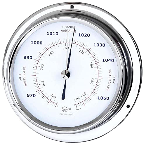 Barigo 184rfpo Regatta Barometer Edelstahl Silber B x H 120 mm x 40 mm von Barigo