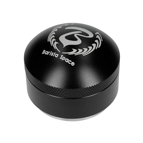 Barista Space C2 Coffee Tamper Gold, 58 mm, höhenverstellbar für perfektes Tampen, inkl. Justierschlüssel, aus Edelstahl und Aluminium – Black von Barista Space