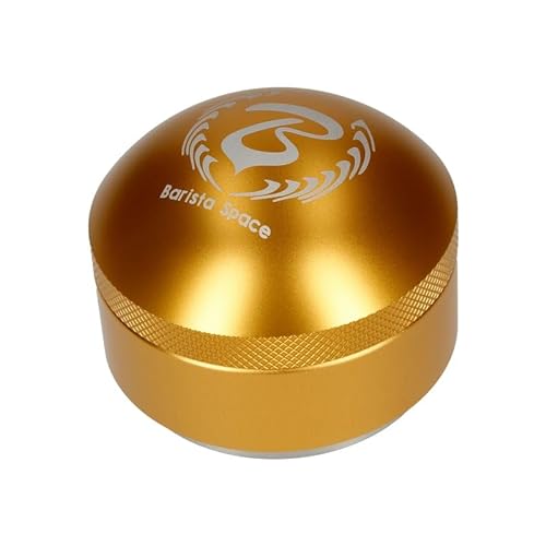 Barista Space C2 Coffee Tamper Gold, 58 mm, höhenverstellbar für perfektes Tampen, inkl. Justierschlüssel, aus Edelstahl und Aluminium – Gold von Barista Space