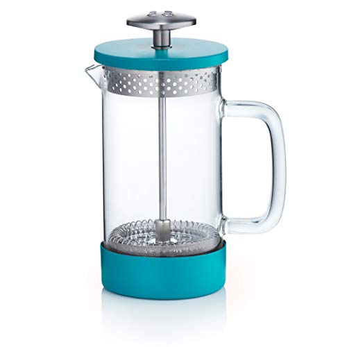 Barista & Co BC048-015 Core Kaffeepresse French Press, Edelstahl Glas, blaugrün von Barista & Co