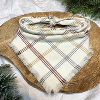 Cappuccino Plaid Flanell Bandana von BarkingHaus