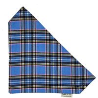 Hellblaues Tartan Karo-Hundehalstuch von BarkleyandFetch