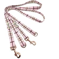 Hellrosa Tartan Hundeleine Hellrosa Tartan Hundeleine von BarkleyandFetch