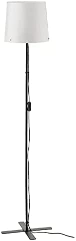 Barlast Standleuchte Leseleuchte Stehlampe aus schwarzem Metall mit weißem Schirm - 150 cm von Barlast