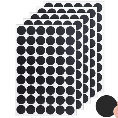 Barlone 270 Stück Schraubenabdeckung Selbstklebend, Rund 21mm PVC Abdeckkappen für Schrauben, Schrauben Abdeckkappen, wasserdichte Schraubenabdeckung Schwarz für Schreibtische Wandschränke Möbel von Barlone