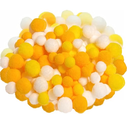Barlone Pompons zum Basteln,260 Stück 1-3cm Bunt Mini Pompons zum Basteln, Filzkugeln Bunt, Bommel zum Basteln für Lustige DIY Kreative Handwerk, Feine Haar-Accessoires, Partydekoration(4 Größen) von Barlone