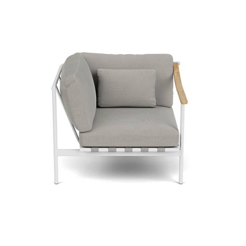 Around Deep Seating kleines Eckmodul mit Teakarmlehne rechts von Barlow Tyrie