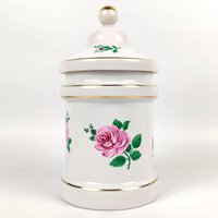 Helmut Krüger Berlin Deckeldose Rote Rose Mit Porzellan Überzug Helmut Krüger Berlin Deckeldose Rote Rose Mit Porzellan Überzug von BarnNo7