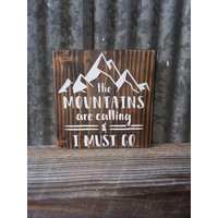 Mountains Are Calling Holzschild Cabochon Holzschild von BarnWebCreations