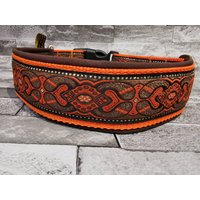 Hundehalsband 5cm Breit 52-58cm Halsumfang Verstellbar Oder Auf Maß von BarneysHundehalsband