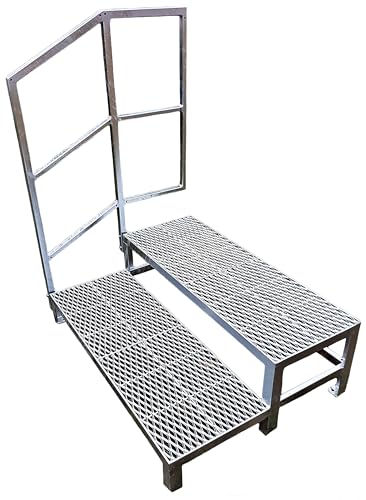 2 Stufen Stahltreppe mit Geländer Freistehend Außentreppe Breite 100 cm Höhe 40 cm verzinkt Premium Qualität 2 Stufen Stahltreppe mit Geländer Freistehend Außentreppe Breite 100 cm Höhe 40 cm verzinkt Premium Qualität von Baromet