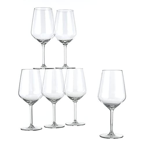 Baroni Home 6er Set Weingläser Made in Italy, Weingläser aus transparentem Glas, leicht, 53 cl von Baroni Home