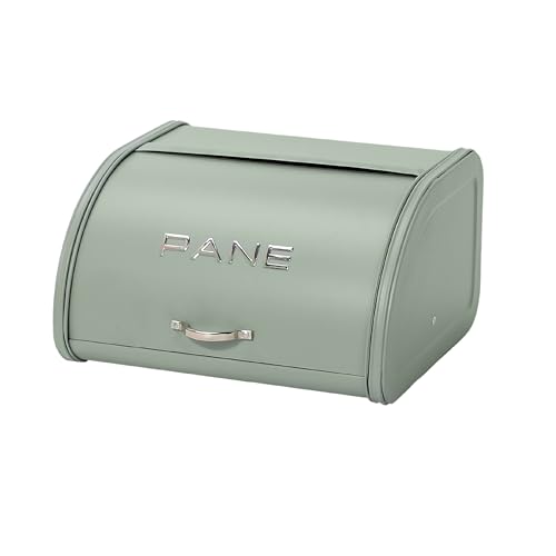 Baroni Home Brotkasten aus Metall mit Deckel und Griff, modernes Design für Tisch und Küche, Linie Salvia, 30 x 26 x 17 cm Baroni Home Brotkasten aus Metall mit Deckel und Griff, modernes Design für Tisch und Küche, Linie Salvia, 30 x 26 x 17 cm von Baroni Home