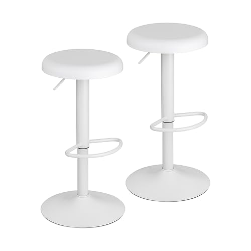 Baroni Home Drehhocker ohne Rückenlehne, höhenverstellbar, aus PP Sitz und Stahl, für Esszimmer, Küche, Bar, leicht und einfach zu bewegen, 35x35x55-76 cm, Weiß, 2 Stück Baroni Home Drehhocker ohne Rückenlehne, höhenverstellbar, aus PP Sitz und Stahl, für Esszimmer, Küche, Bar, leicht und einfach zu bewegen, 35x35x55-76 cm, Weiß, 2 Stück von Baroni Home