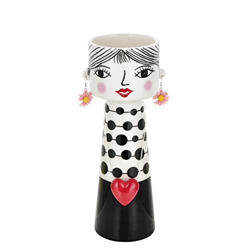 Baroni Home Vase Pop, modern, handbemalt, Figur für Innen- oder Außenbereich, Venus, 11 x 10 x 29 cm von Baroni Home