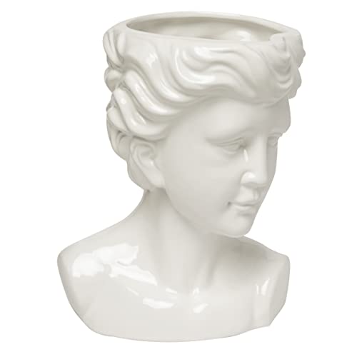 Baroni Home Vase aus Keramik, Kopf für Jungen, halbe Büste im klassischen Stil, Stifthalter, Deko 20 x 17 x 26 cm von Baroni Home