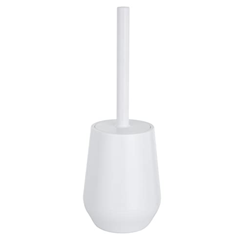 Baroni Home WC-Bürstenhalter aus Kunststoff, Toilettenbürste, 12X12X34 cm, Weiß von Baroni Home