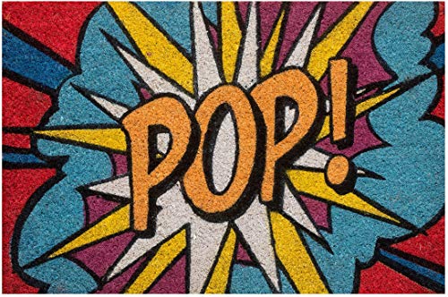 Baroni Home handbemalte Fußmatte aus Platzsparendem Kokonuss und Rutschfester Unterseite, Strapazierfähige, leicht zu reinigende und auf Design Eingangsmatte, Pop Art Muster, 60X40X2 cm Baroni Home handbemalte Fußmatte aus Platzsparendem Kokonuss und Rutschfester Unterseite, Strapazierfähige, leicht zu reinigende und auf Design Eingangsmatte, Pop Art Muster, 60X40X2 cm von Baroni Home